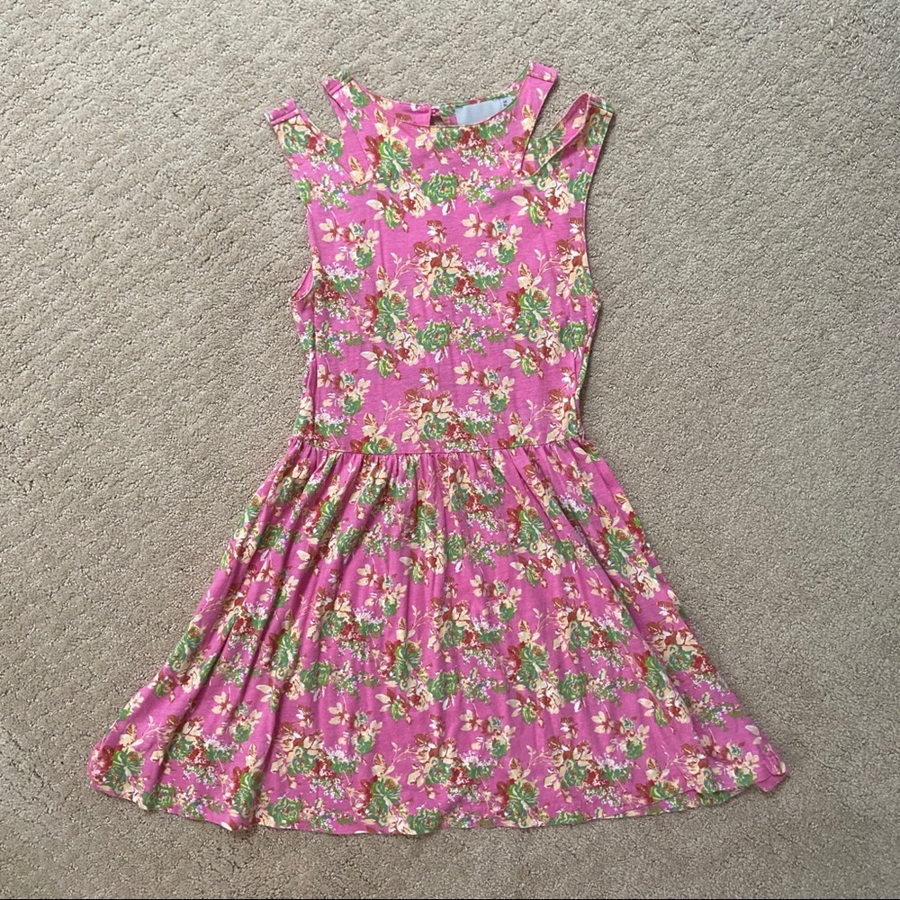 ASOS Womens Pink Floral Swing Skater Dress in Sz 4